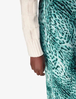 Whistles Leopard-print Bias Cut Woven Midi Skirt -VogueVibe Store R04108105 MULTICOLOURED ALT04