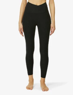 Beyond Yoga Spacedye Slim-leg Stretch-woven Leggings -VogueVibe Store R04108402 DARKESTNIGHT ALT02