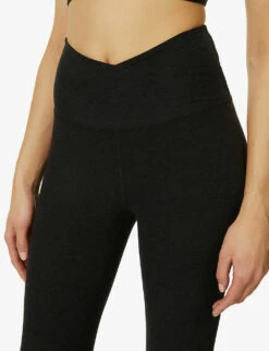 Beyond Yoga Spacedye Slim-leg Stretch-woven Leggings -VogueVibe Store R04108402 DARKESTNIGHT ALT04