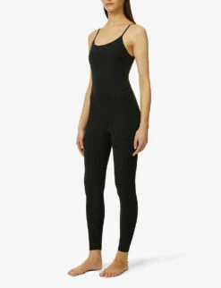 Beyond Yoga Spacedye Tapered-leg Stretch-woven Jumpsuit -VogueVibe Store R04108408 DARKESTNIGHT ALT02