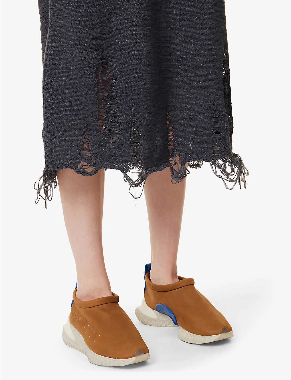 Distressed High-waist Knitted Skirt 7 Distressed High-waist Knitted Skirt - Image 5