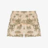 Maje Iloha Palm-print Elasticated-waist Woven Shorts