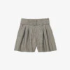 Sandro Loose-fit Striped Woven Shorts 1 Sandro Loose-fit Striped Woven Shorts -VogueVibe Store R04111256 VERTS M