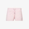 Juicy Couture Brand-embroidered Elasticated-waist Velour Shorts -VogueVibe Store R04111451 ALMONDBLOSSOM M