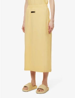 ESSENTIALS Cotton Midi Skirt -VogueVibe Store R04111612 LIGHTTUSCAN ALT02