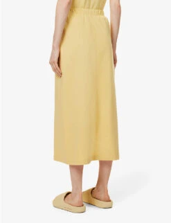 ESSENTIALS Cotton Midi Skirt -VogueVibe Store R04111612 LIGHTTUSCAN ALT03