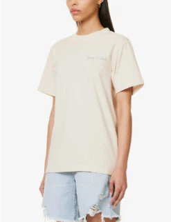 Health And Wellness Club Logo-print Cotton-jersey T-shirt 10 Health And Wellness Club Logo-print Cotton-jersey T-shirt -VogueVibe Store R04115916 CREAMPARADISE ALT02