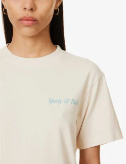 Health And Wellness Club Logo-print Cotton-jersey T-shirt 13 Health And Wellness Club Logo-print Cotton-jersey T-shirt -VogueVibe Store R04115916 CREAMPARADISE ALT05