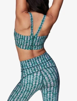 Whistles Abstract-print Square-neck Stretch-recycled Nylon Sports Bra -VogueVibe Store R04119052 MULTICOLOURED ALT03