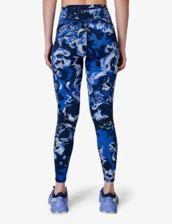 Sweaty Betty Zero Gravity Running Stretch-jersey Leggings -VogueVibe Store R04127186 BLUEFLORALPRINT ALT03