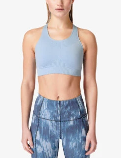 Sweaty Betty Stamina Soft-cup Stretch-woven Sports Bra 9 Sweaty Betty Stamina Soft-cup Stretch-woven Sports Bra -VogueVibe Store R04127336 ALUMINIUMBLUE ALT02