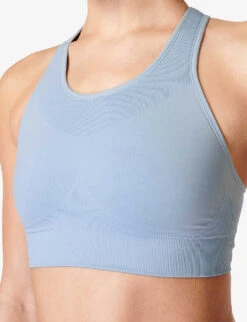 Sweaty Betty Stamina Soft-cup Stretch-woven Sports Bra 11 Sweaty Betty Stamina Soft-cup Stretch-woven Sports Bra -VogueVibe Store R04127336 ALUMINIUMBLUE ALT04
