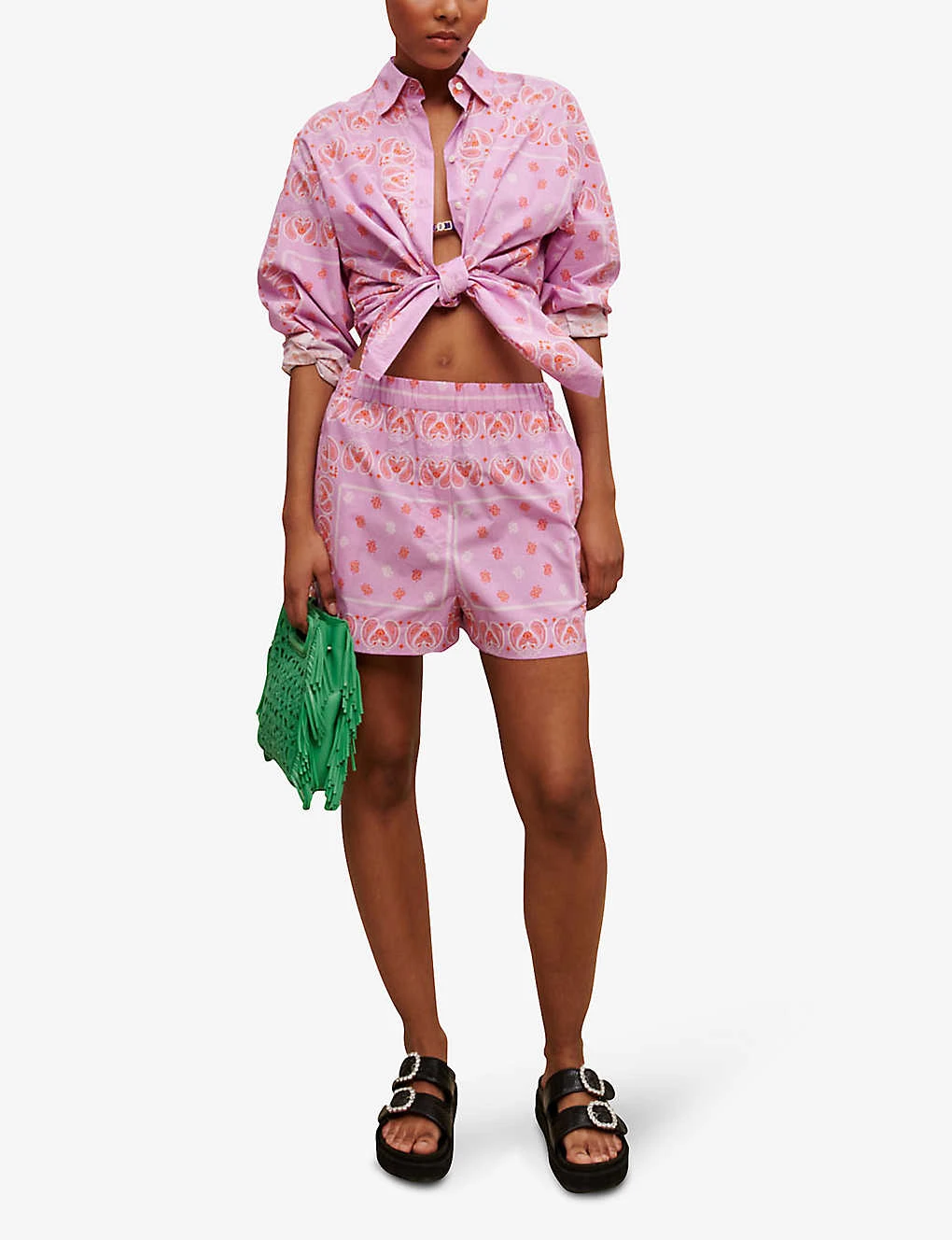 Maje Paisley Print Cotton Shorts 4 Maje Paisley Print Cotton Shorts - Image 2