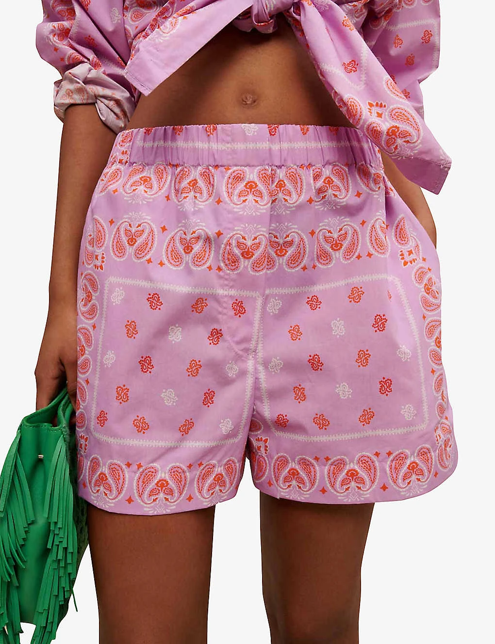 Maje Paisley Print Cotton Shorts 7 Maje Paisley Print Cotton Shorts - Image 5