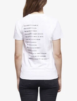 THE KOOPLES Logo-print Cotton T-shirt -VogueVibe Store R04127682 WHI01 ALT03