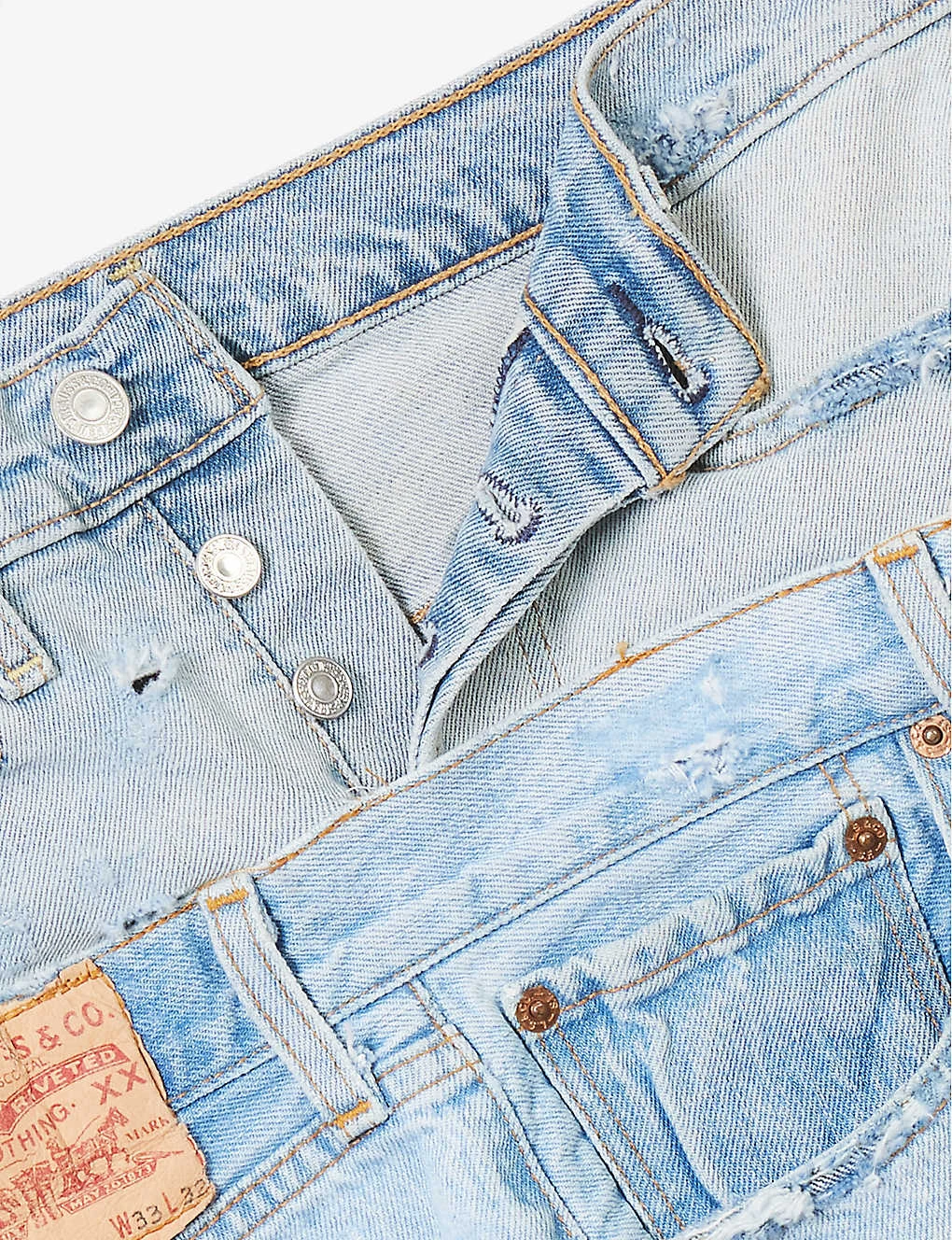 Abstract-panels Distressed Upcycled Denim Mini Skirt 9 Abstract-panels Distressed Upcycled Denim Mini Skirt - Image 7