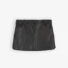 THE KOOPLES Side-spit Leather Mini Skirt -VogueVibe Store R04127964 BLA01 M