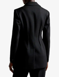 Ted Baker Fritta Single-breasted Stretch-woven Blazer -VogueVibe Store R04128525 BLACK ALT03