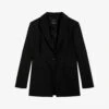 Ted Baker Fritta Single-breasted Stretch-woven Blazer -VogueVibe Store R04128525 BLACK M