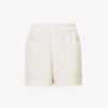 Emilia Frilled-trim Organic-cotton Shorts -VogueVibe Store R04128926 WHITE M