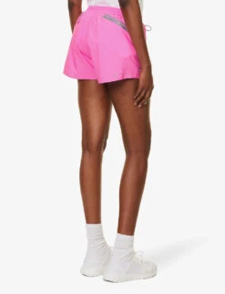 Adidas By Stella Mccartney Truepace Mid-rise Recycled-polyester Shorts 10 Adidas By Stella Mccartney Truepace Mid-rise Recycled-polyester Shorts -VogueVibe Store R04128939 SCREAMINGPINK ALT03