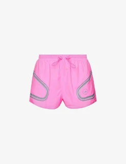 Adidas By Stella Mccartney Truepace Mid-rise Recycled-polyester Shorts