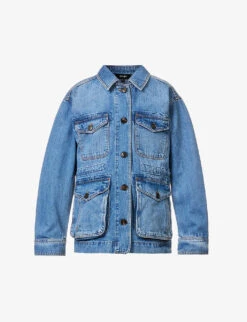 ME AND EM Relaxed-fit Denim Cargo Jacket