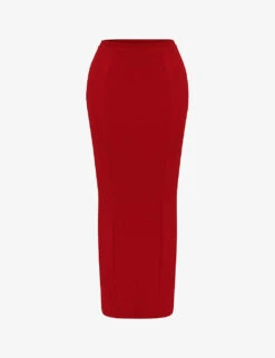 Nayara Split-back Woven Maxi Skirt