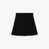THE KOOPLES Scalloped-hem Knitted Mini Skirt -VogueVibe Store R04136176 BLA01 M