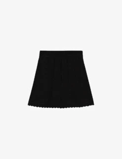 THE KOOPLES Scalloped-hem Knitted Mini Skirt