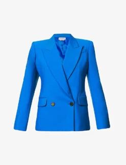 Alexander McQueen Double-breasted Peak-lapel Wool Blazer