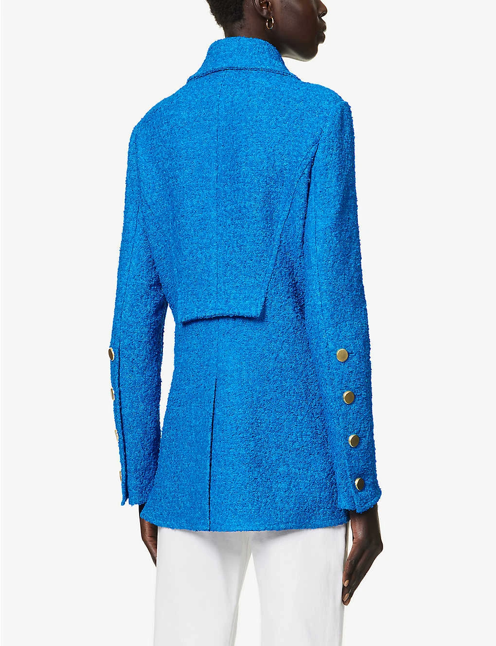 PROENZA SCHOULER Bouclé-weave Button-embellished Woven Jacket 6 PROENZA SCHOULER Bouclé-weave Button-embellished Woven Jacket - Image 4