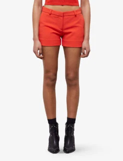 THE KOOPLES Tailored Straight-leg Stretch-woven Shorts -VogueVibe Store R04136827 ORA02 ALT02