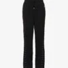 Jean Paul Gaultier Flower Lace-up Wide-leg Cotton-jersey Jogging Bottoms 2 Jean Paul Gaultier Flower Lace-up Wide-leg Cotton-jersey Jogging Bottoms -VogueVibe Store R04137674 BLACK M