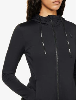 P.E NATION Agility Test High-neck Stretch-recycled Polyester Jacket -VogueVibe Store R04137937 BLACK ALT04