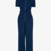 Whistles Alana Belted Denim Cotton Jumpsuit
