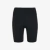 Whistles Ribbed High-rise Stretch-woven Cycling Shorts -VogueVibe Store R04140102 BLACK M