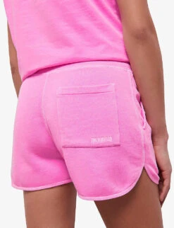 THE KOOPLES Logo-embroidered Mid-rise Cotton Shorts 11 THE KOOPLES Logo-embroidered Mid-rise Cotton Shorts -VogueVibe Store R04140764 PINK1 ALT04