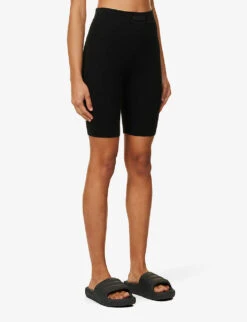 ESSENTIALS Sport High-rise Knitted Shorts 9 ESSENTIALS Sport High-rise Knitted Shorts -VogueVibe Store R04142431 JETBLACK ALT02