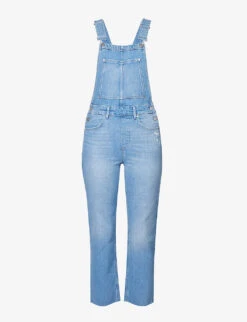 Paige Noella Straight-leg Stretch Denim Dungarees