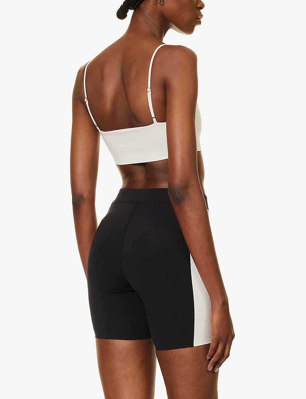 Striped-trim High-rise Stretch-recycled Polyester Shorts 6 Striped-trim High-rise Stretch-recycled Polyester Shorts - Image 4