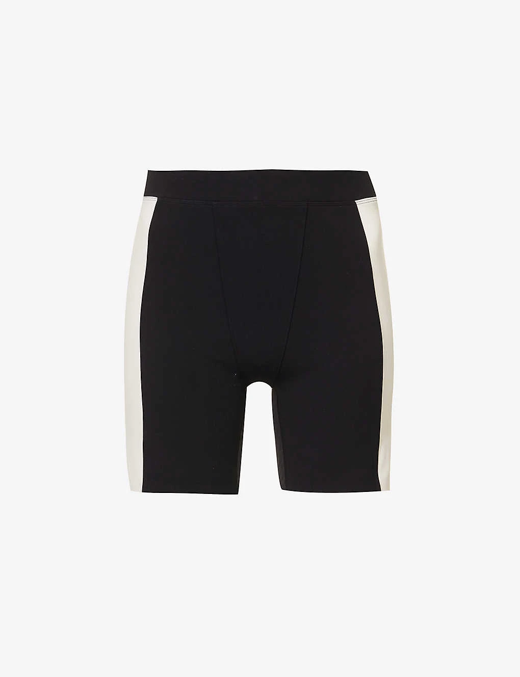 Striped-trim High-rise Stretch-recycled Polyester Shorts 3 Striped-trim High-rise Stretch-recycled Polyester Shorts