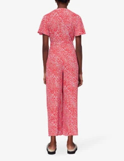 Whistles Leopard-print Woven Jumpsuit -VogueVibe Store R04145316 MULTICOLOURED ALT03