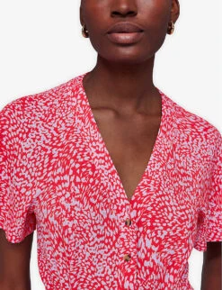 Whistles Leopard-print Woven Jumpsuit -VogueVibe Store R04145316 MULTICOLOURED ALT04