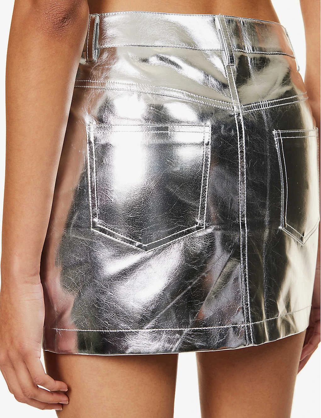 Metallic Mid-rise Cotton-blend Mini Skirt 7 Metallic Mid-rise Cotton-blend Mini Skirt - Image 5