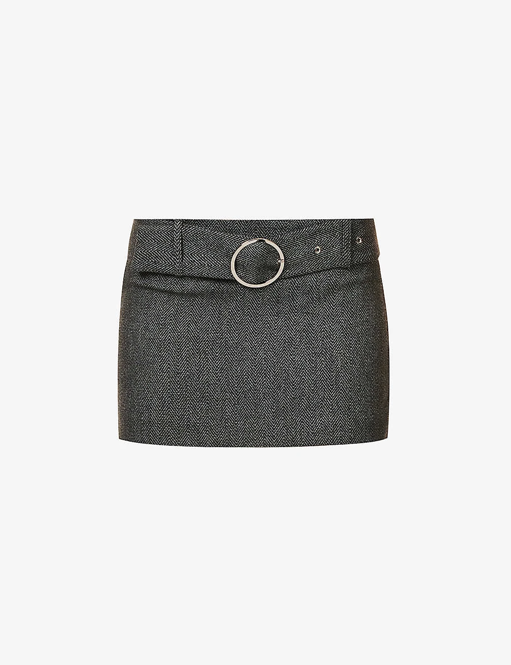 Elbe Belted Woven Mini Skirt 3 Elbe Belted Woven Mini Skirt