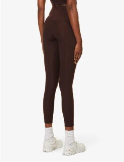Varley Always High Elasticated-waist Stretch-recycled Polyester Leggings -VogueVibe Store R04147438 COFFEEBEAN ALT03