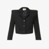 Coperni Power Cropped Stretch-woven Jacket 2 Coperni Power Cropped Stretch-woven Jacket -VogueVibe Store R04147546 BLACKBLACK M