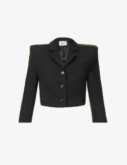Coperni Power Cropped Stretch-woven Jacket