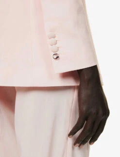 Coperni Cut-out Padded-shoulder Stretch-wool Blazer 13 Coperni Cut-out Padded-shoulder Stretch-wool Blazer -VogueVibe Store R04147551 BLUSHBLUSH ALT05